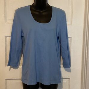 Ralph Lauren Women's Sky Blue Long Sleeve Top